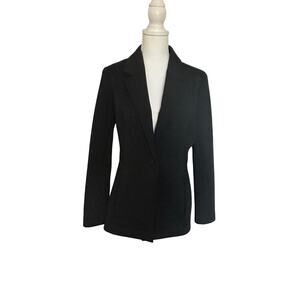 M.M. Lafleur women's black scuba stretch one button jacket  blazer size 10